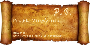 Prajda Virgínia névjegykártya